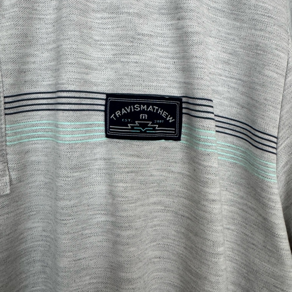Men's Travis Mathew Light Gray Polo Shirt - Picture 3 of 6